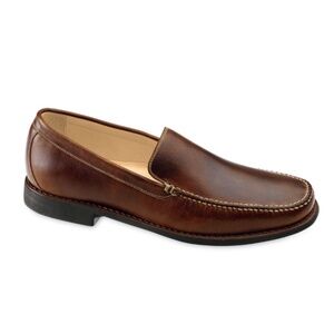 Johnson & Murphy Brown Leather Sheepskin Loafers 12 M 20-7792 Made in Brazil